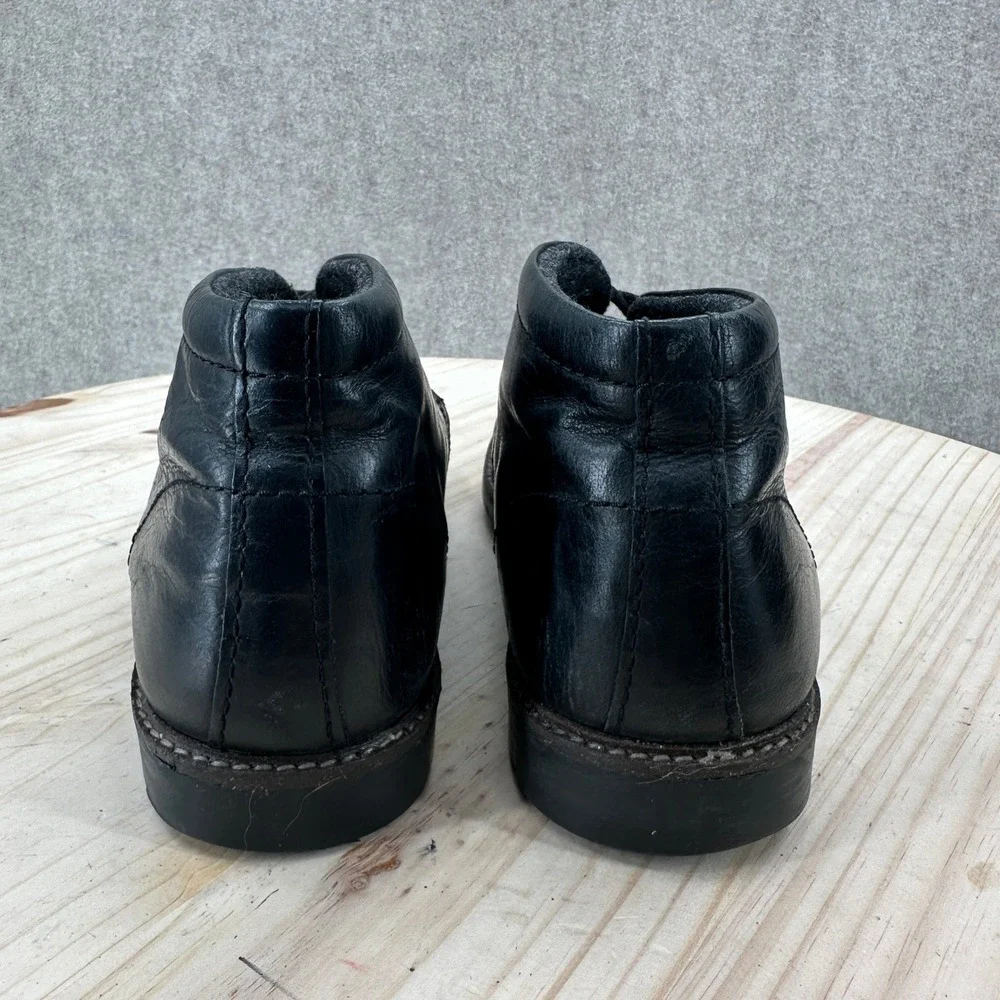Leather Chukka Boots Mens Black Leather Lace Up Ankle Lug Sole